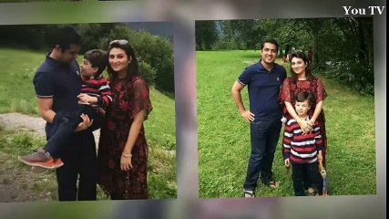 Iqrar ul Hassan With His Wife And Son In London UK