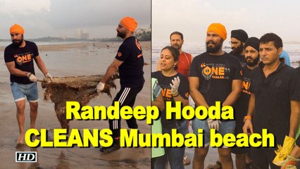 Randeep Hooda CLEANS Mumbai beach
