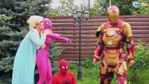 Spiderman & Frozen Elsa & Princess Anna BABY PRANK w/ Hulk Pink SpiderGirl Superheroes Episode 12