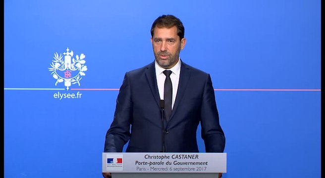 Compte rendu du Conseil des ministres du 6 septembre 2017