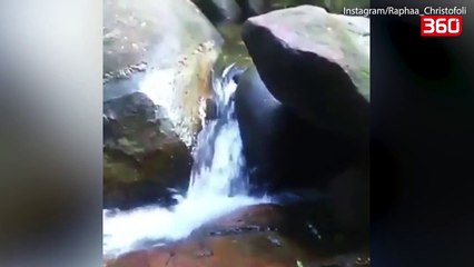 Guri i cili i perpin njerezit dhe i nxjerr ata ne nje shpelle sekrete (360video)