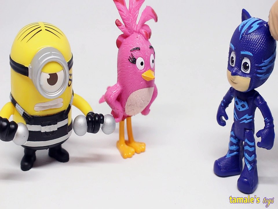 CATBOY & KION HAVE A COMPETITION STELLA REESE CROSSING ANIMALS MINION ANGRY BIRDS TOYS PJ MASKS , THE LION GUARD , DISNE