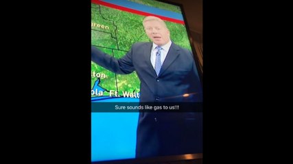 Un présentateur météo lâche une brise