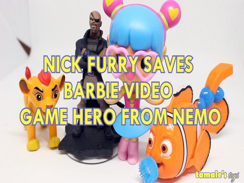 NICK FURRY SAVE BARBIE VIDEO GAME HERO FROM NEMO FINDING DORY KION LION GUARD Toys BABY Videos, AVENGERS , DISNEY JUNI