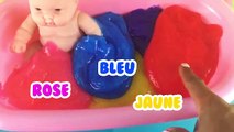 Bebé baño arcilla colores colores contando muñeca Aprender números Limo tiempo juguetes BCTV