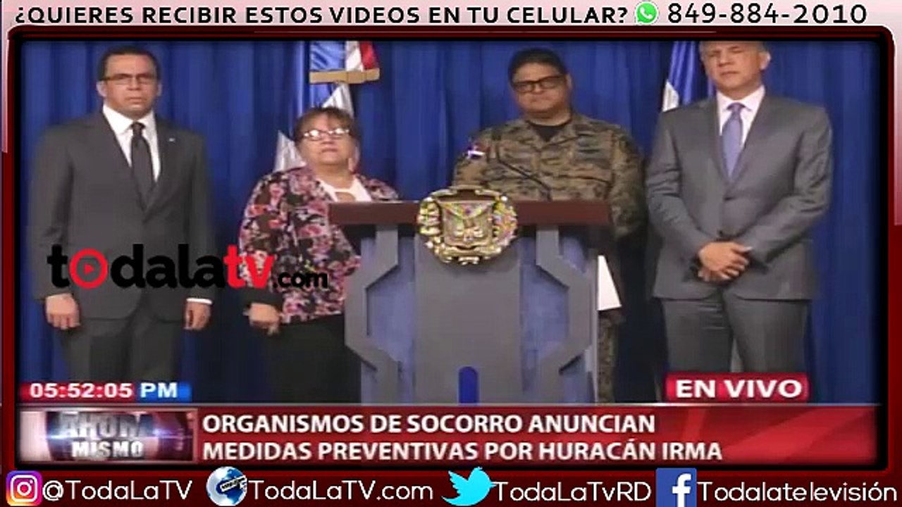 Organismos de socorro anuncian medidas preventivas por huracán Irma-CDN-Video