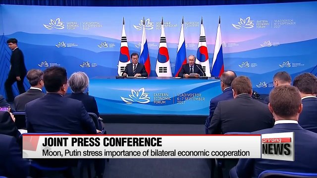 Presidents Moon and Putin stress importance of bilateral economic cooperation