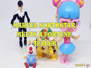 MARVEL NORTHSTAR MEETS A FORTUNE TELLER PEDRO BOWSER BARBIE VIDEO GAME HERO TOYS , PEPPA PIG , NICKELODEON , SUPER MARIO