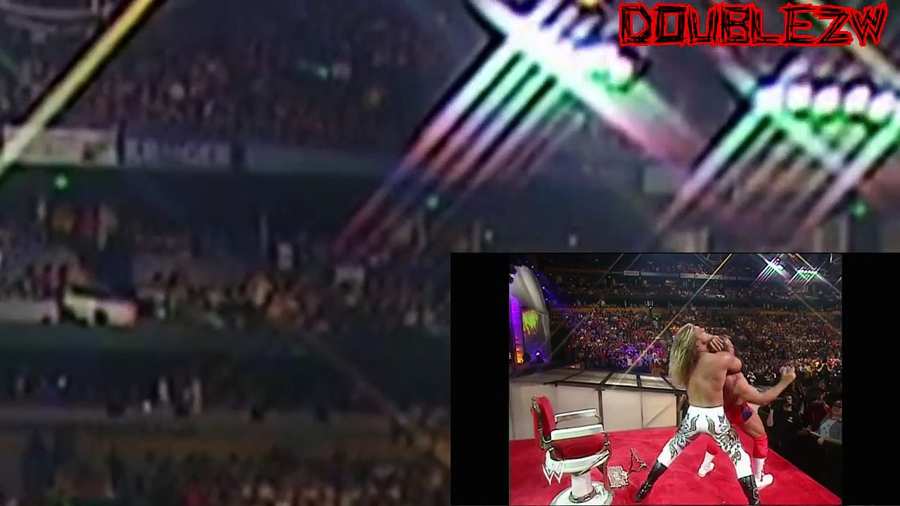 Kurt Angle gets his head shaved bald - Judgment Day 2002