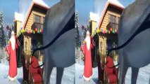 Et Noël content joyeux Nouveau an 3d 2017 hd oculus realidad virtual, carton sbs
