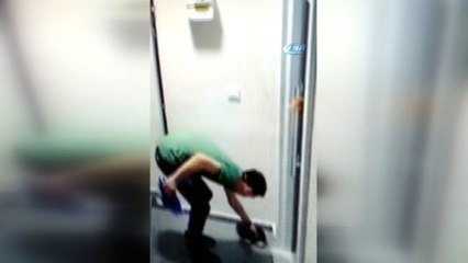 Apartmana Dadanan Ayakkabı Hırsızı Kameraya Yakalandı