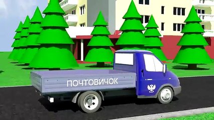Et machines dessins animés pro camion monster truck pochtovichok