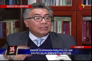Dictan prisión suspendida a policía que golpeó a su esposa en la vía pública