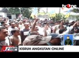 Kericuhan Ratusan Sopir Angkot Cirebon Protes Taksi Online