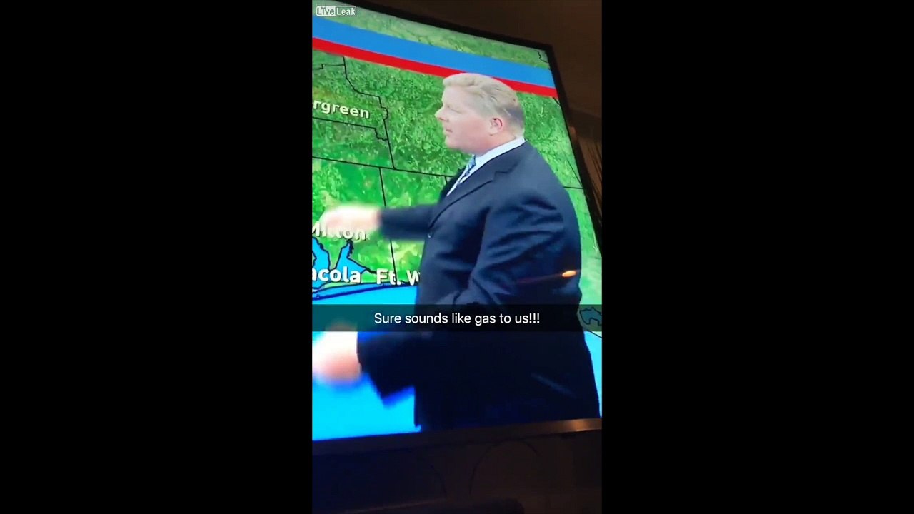 Ce météorologiste lache un prout en plein direct à la TV !