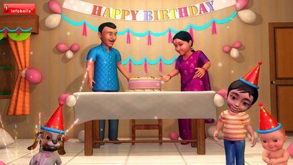 Happy Birthday Song in Telugu | Puttina Roju | Telugu Rhymes for Children | Infobells