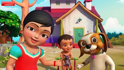 தள்ளுவண்டி தள்ளியே | Tamil Rhymes & Baby Song for Children | Infobells