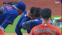 Une balle casse le nez d'un joueur de baseball