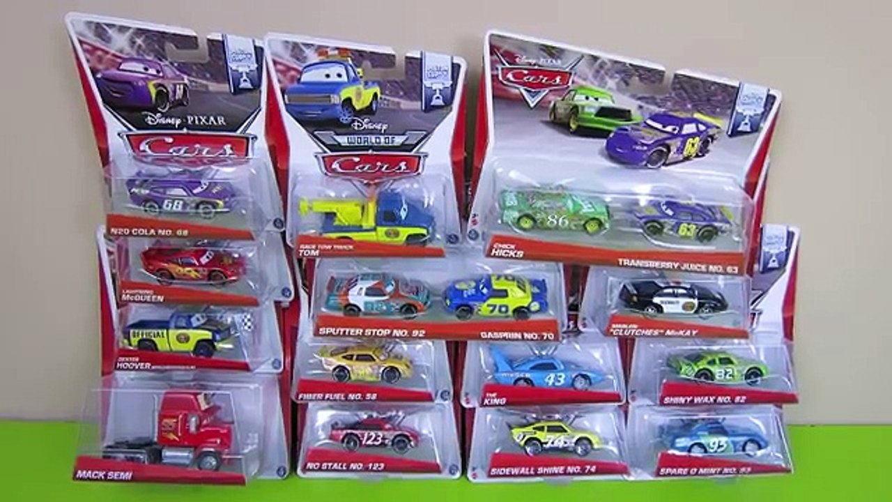 Coches gasto completa taza fundido a presión rey relámpago pistón corredores conjunto el Disney unboxing mcqueen