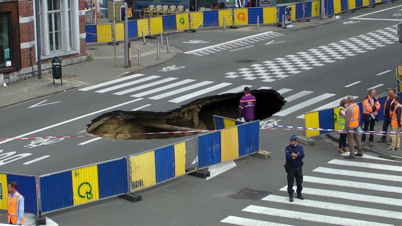 Saint-Josse : Une partie de la chaussée de Louvain s'est effondrée