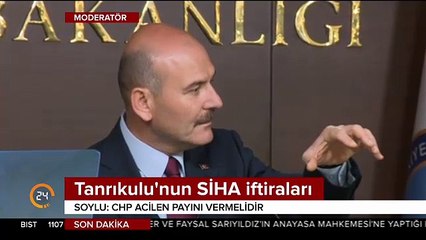 Bakan Soylu'dan CHP'li Tanrıkulu'nun SİHA iftiralarına ilişkin: Terörle yaptığımız mücadeleden incindikleri ortadadır