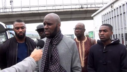 Interview de Kemi Seba, à son arrivée à Orly