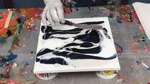 Acrylic Pour Painting: Easy Swipe Technique In Classic Black & White