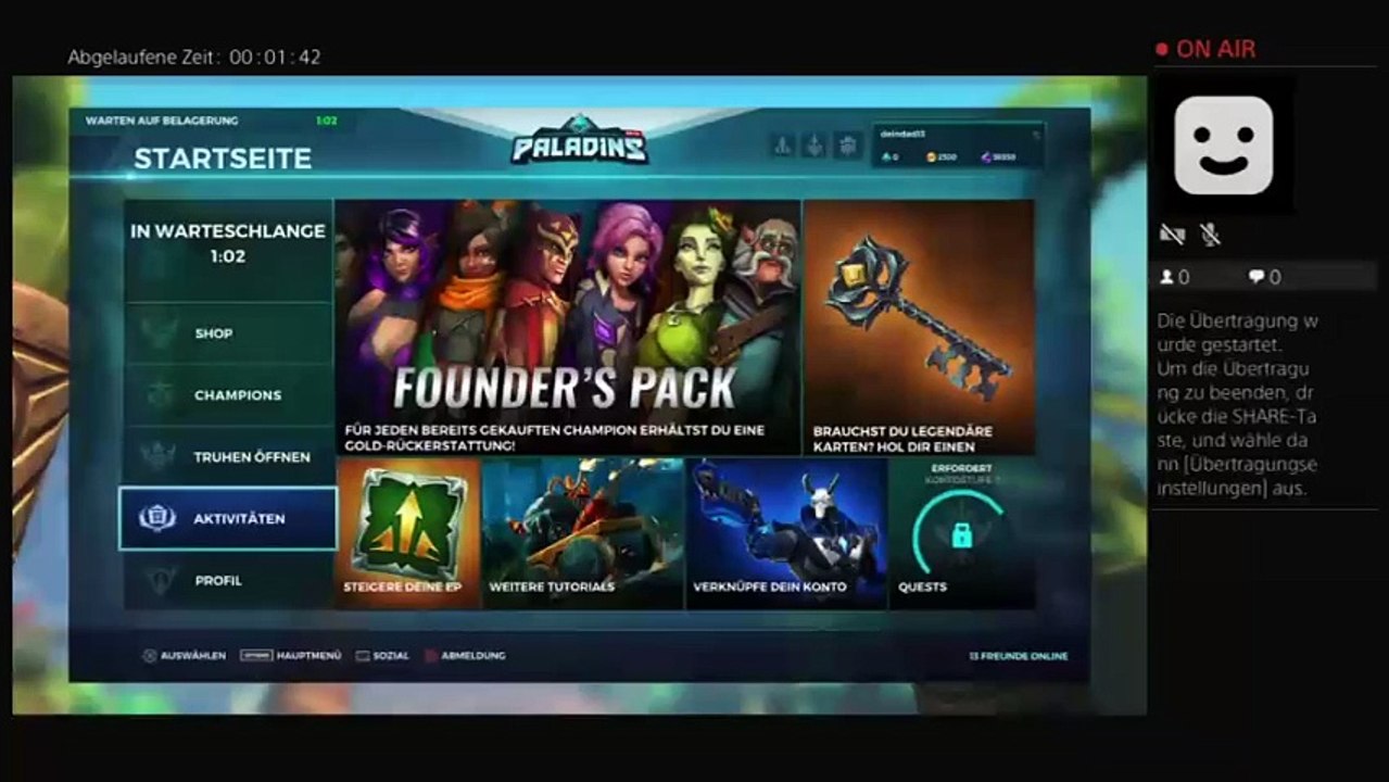 Ps4-live-Übertragung von deindad13