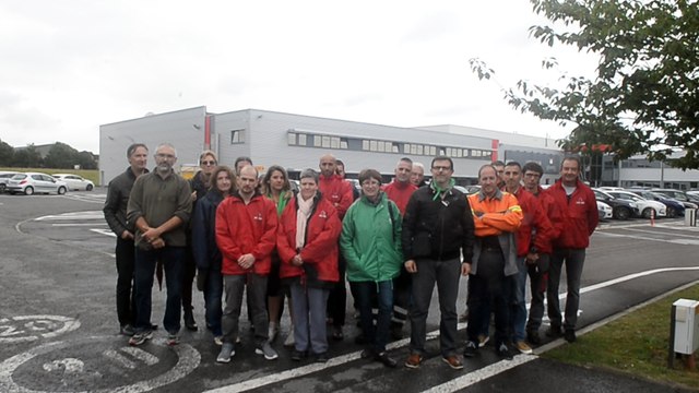 Mouvement de grogne à la société Vesuvius à Ghlin;Vidéo Eric Ghisalin