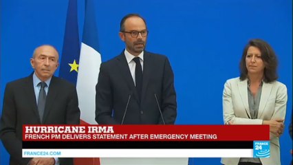 Hurricane Irma: French PM delivers statement after emergency meeting