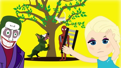 Joker Dog Attack Frozen Elsa Cat And Spiderman Save Them