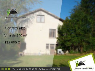 Villa A vendre Riorges 140m2 - 135 000 Euros