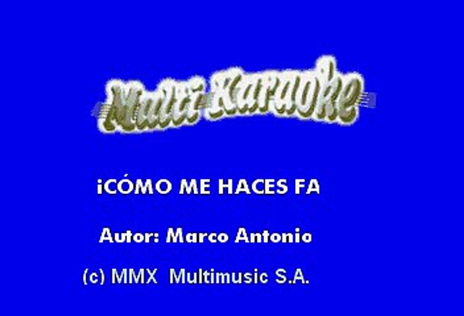 Tu Carcel Marco Antonio Solis Karaoke Youtube