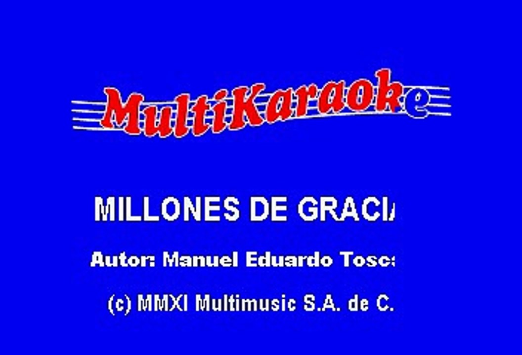 Vicente Fernández - Millones De Gracias (Karaoke)