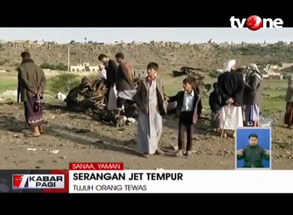 Serangan Jet Tempur Koalisi Militer Arab Tewaskan 7 Orang