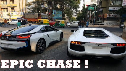 LAMBORGHINI VS BMW i8 RACE!! (INSANE)