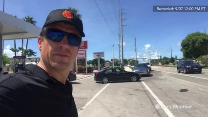 Reed Timmer talks to residents evacuating Key Largo