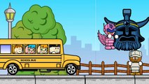 キュウキュウ戦隊スターレンジャー スクールバスを守って保育園まで送り届けよう！はたらくくるま・バス編 トミカ 幼稚園バスのおもちゃアニメ／さっちゃんねる Sacchan Toy a