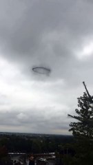 Mysterious Black Smoke Ring in Sky