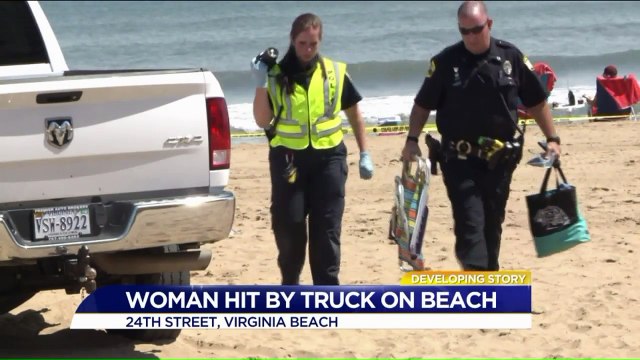 Woman Struck by Truck While Sitting in Chair on Virginia Beach