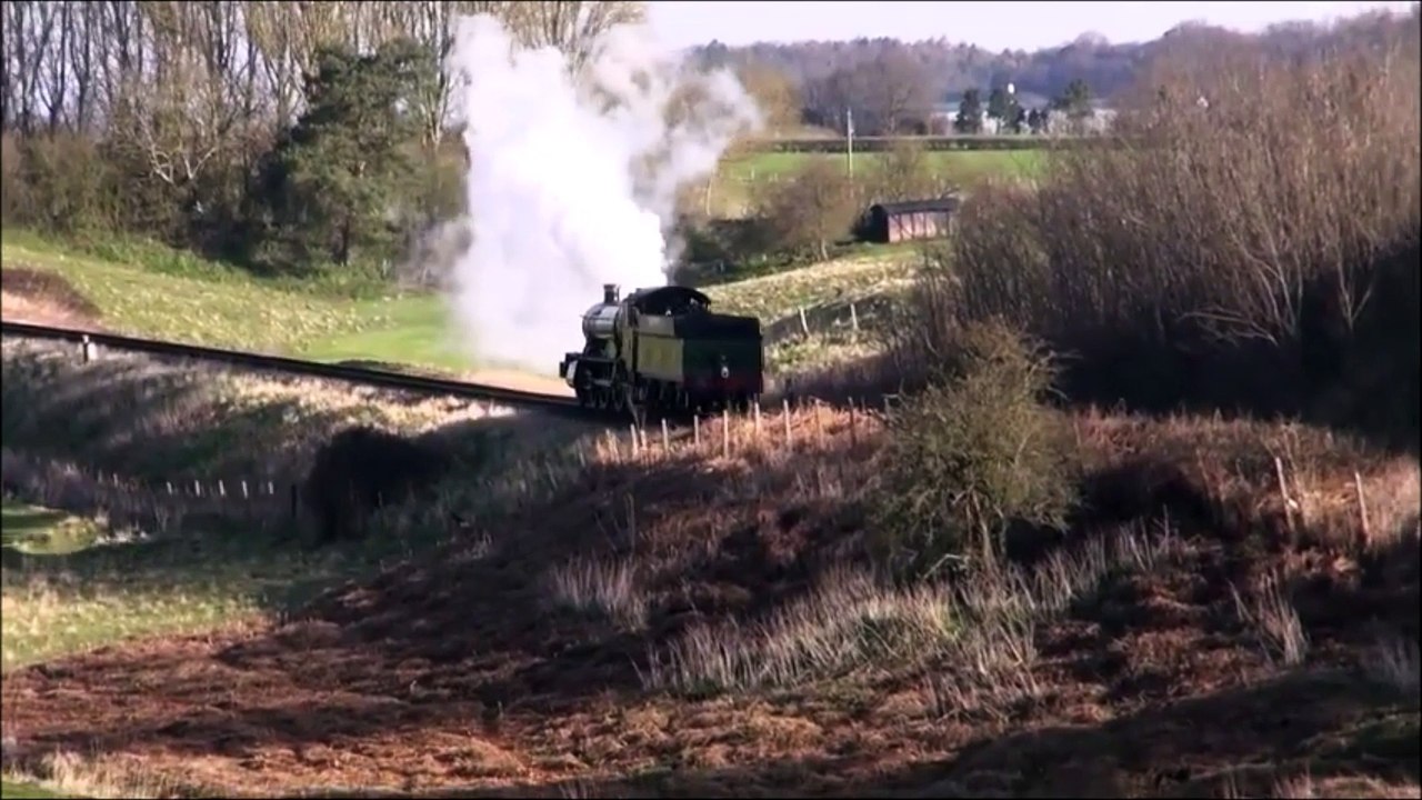 English Steam Engine on UK Railway