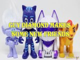 GUY DIAMOND MAKES SOME NEW FRIENDS TROLLS MOVIE CATBOY KITTY KION Toys BABY Videos , LION GUARD , DREAMWORKS , PJ MASKS
