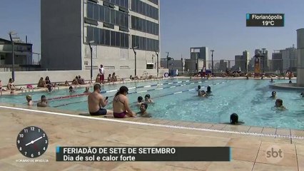 Dia de sol e calor no feriado de 7 de setembro