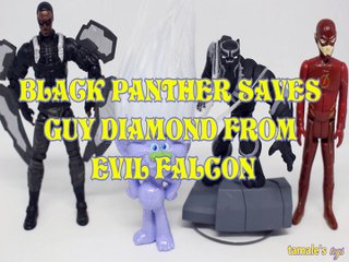 Download Video: BLACK PANTHER SAVE GUY DIAMOND FROM EVIL FALCON AVENGERS TROLLS MOVIE THE FLASH , DREAMWORKS , MARVEL , TOYS, DC COMICS