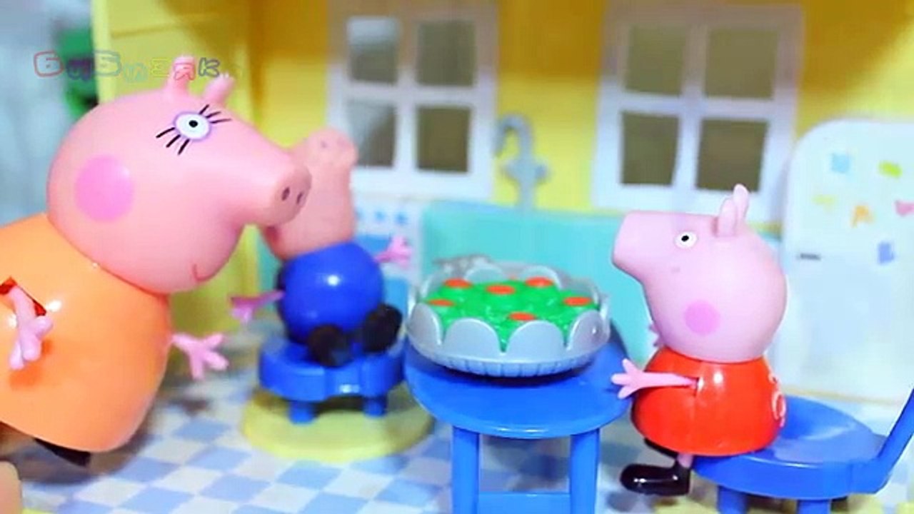 En Peppa cerdo lavó George lavado juguetes de dibujos animados de la máquina