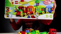 Learn colors numbers Lego Duplo Minnie Mickey Birthday Parade toy train
