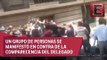 Protestan contra comparecencia de delegado de Tláhuac