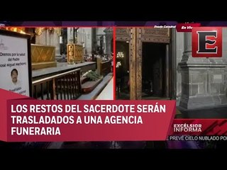 Ofician misa de cuerpo presente para el Padre Machorro