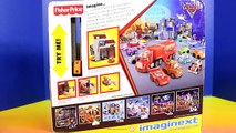 Coches garaje transportista imagina relámpago rojo juguetes Disney pixar mcqueen mater just4fun290
