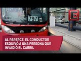 Siete heridos en choque de Metrobús en avenida Eduardo Molina
